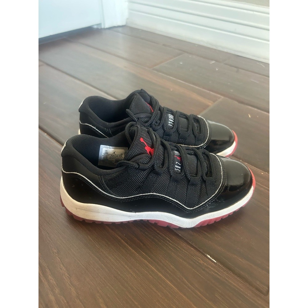 Jordan 11 Retro Low (PS) Shoes Black FV5116-006 Size 13 Childs